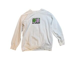 KO Official Cream Crewneck Sweatshirt Abstract Leaf Logo Size‎ Large
